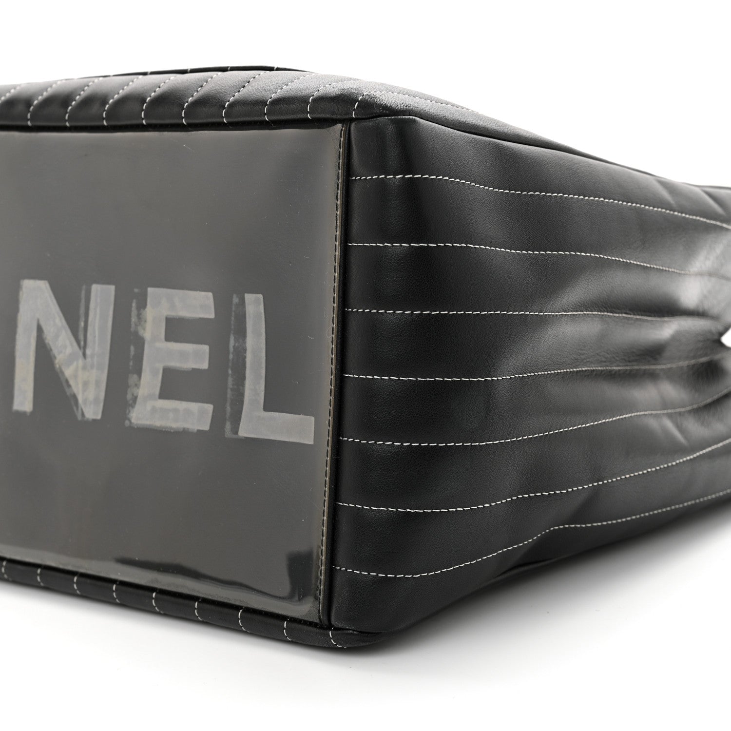 Chanel Lambskin Vertical Quilted Large Mademoiselle Tote Black 10 of 10