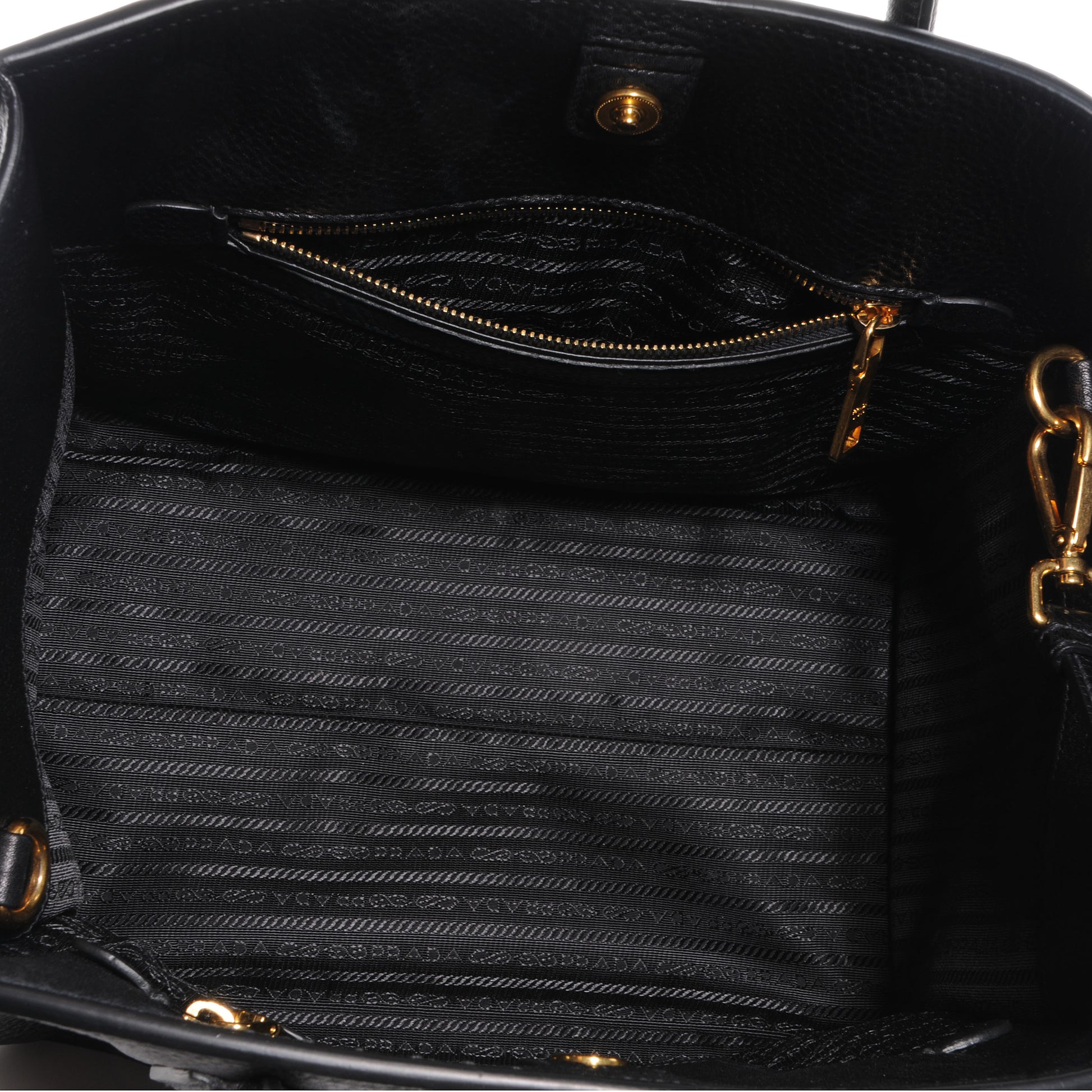 Prada Vitello Daino Shopping Tote Nero Black 5 of 10