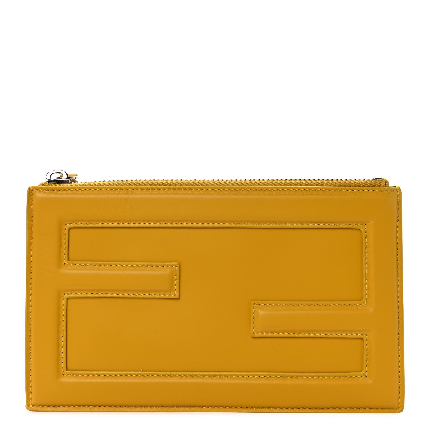 Fendi Calfskin Baguette Flat Pouch Sunflower 1 of 6