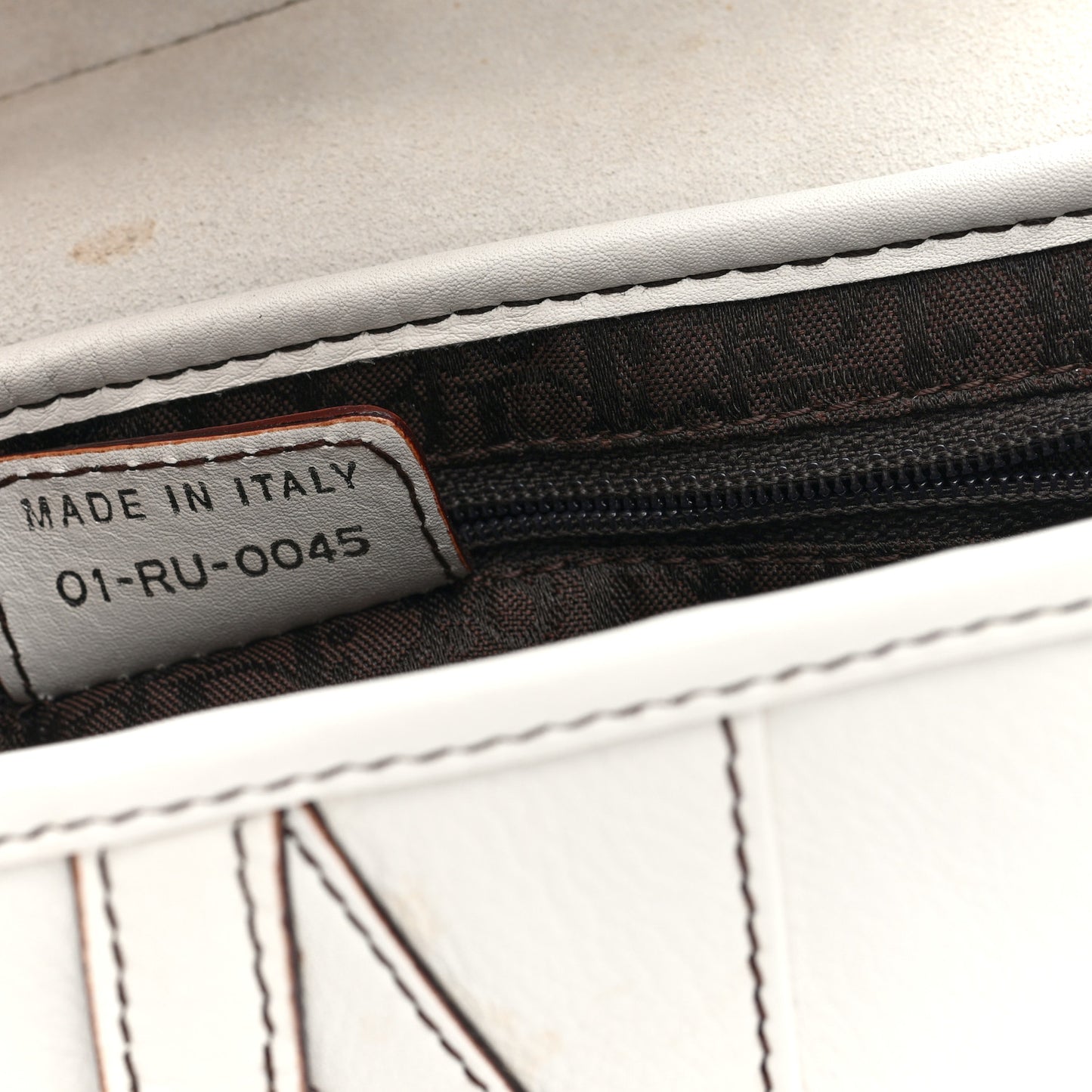 Calfskin Saddle Bag White