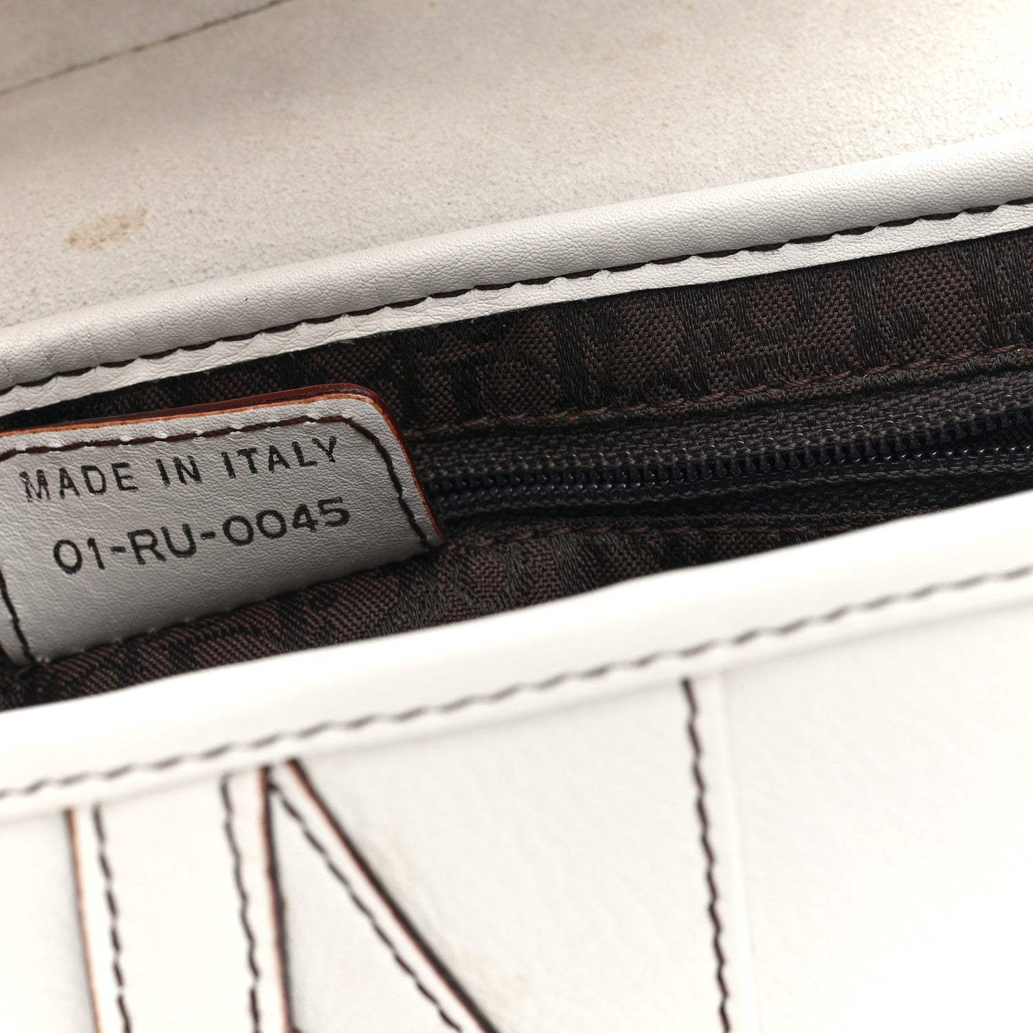 Christian Dior Calfskin Saddle Bag White 7 of 10
