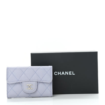 Chanel Caviar Quilted Classic 4 Key Holder Wallet Light Purple 10 of 10