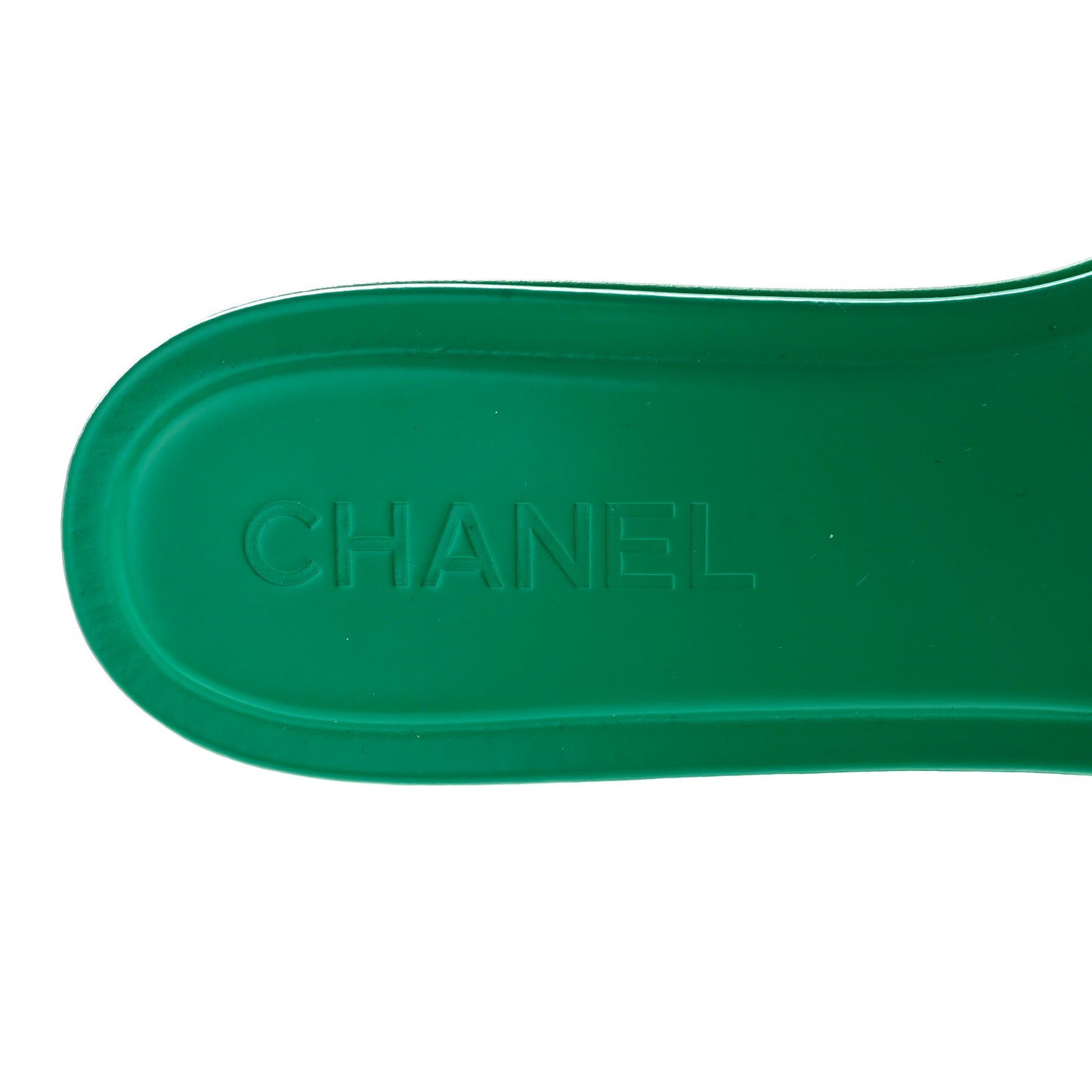 Calfskin Patent Calfskin Logo Mules 40 Green White