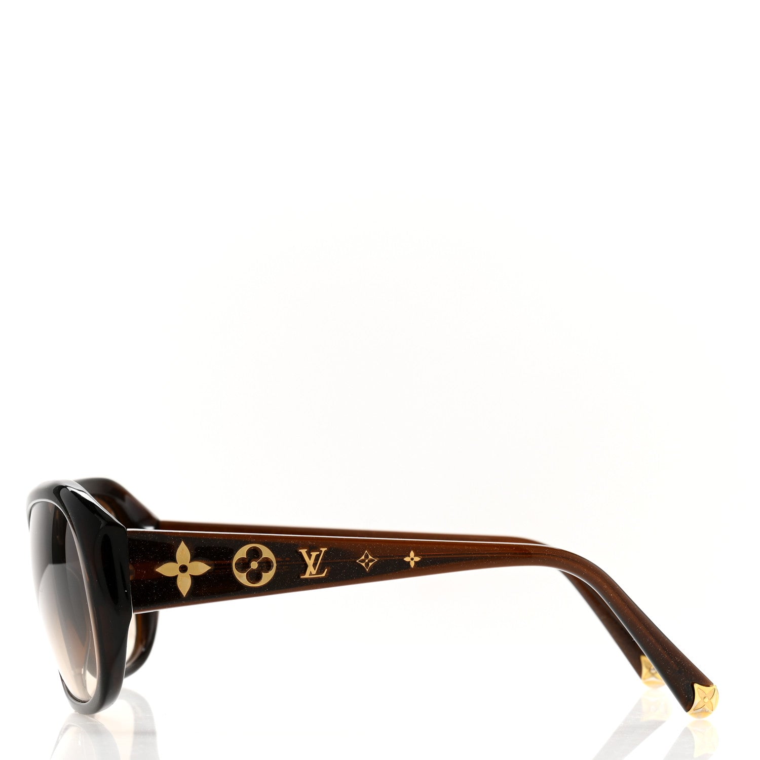 Louis Vuitton Acetate Obsession GM Sunglasses Z0459W Brown Glitter 3 of 7