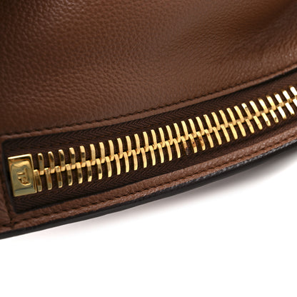 Tom Ford Ramskin Large Alix Padlock Zip Shoulder Bag Brown 14 of 15