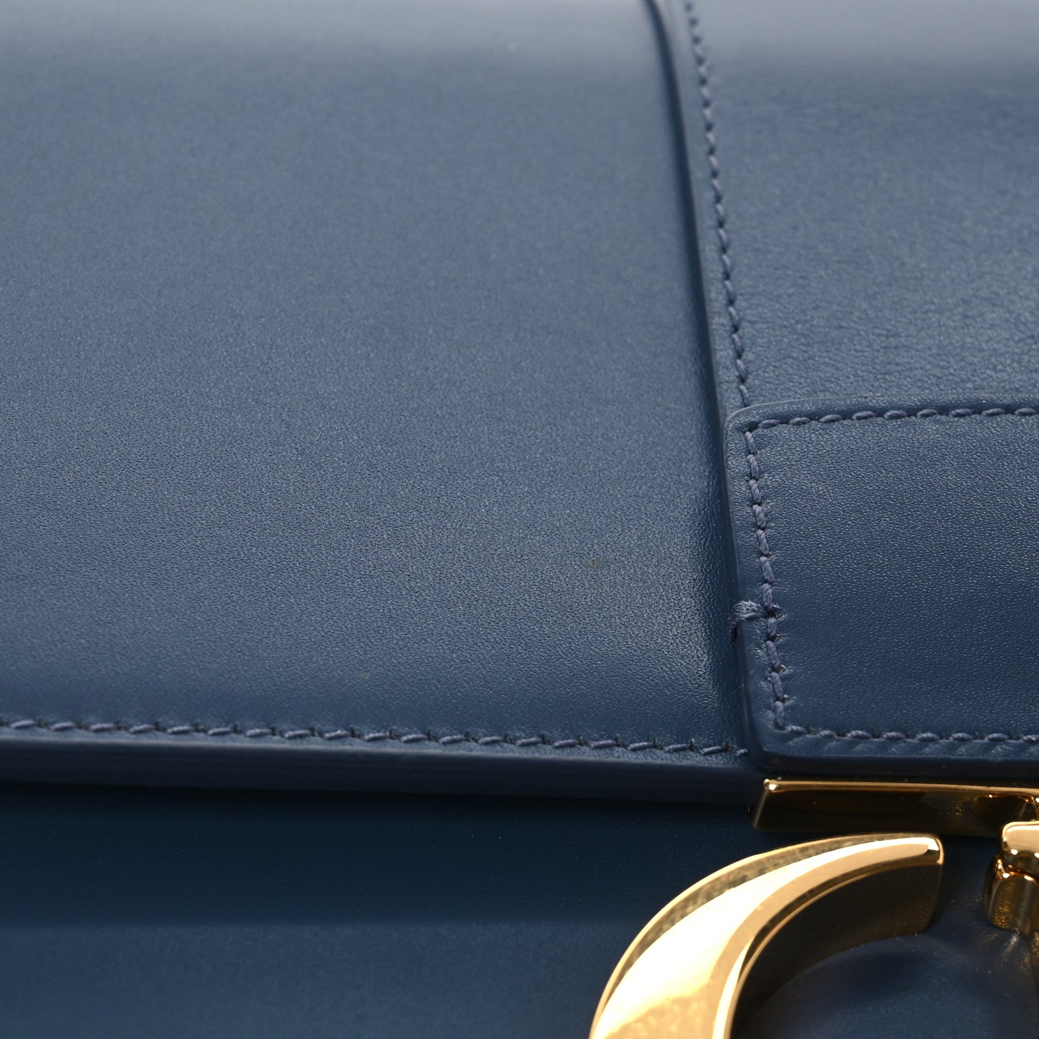 Christian Dior Smooth Calfskin 30 Montaigne Flap Bag Blue 12 of 14