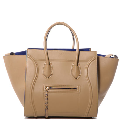 Celine Smooth Calfskin Color Trim Medium Phantom Luggage Dune Cobalt 1 of 9