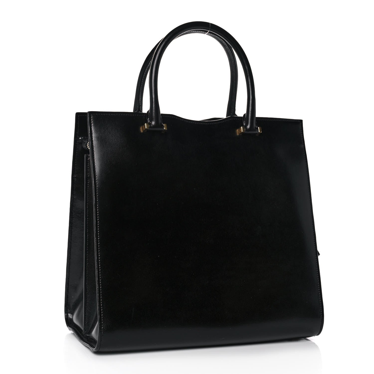 Saint Laurent Shiny Calfskin Large Uptown Tote Black 4 of 15