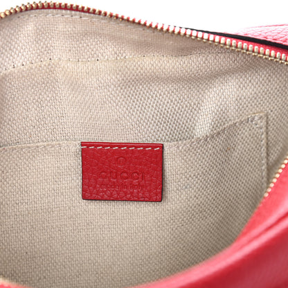 Gucci Pebbled Calfskin Small Soho Disco Bag Tabasco Red 6 of 11