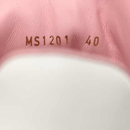 Louis Vuitton Calfskin Time Out Bow Sneakers 40 White Pink 7 of 8