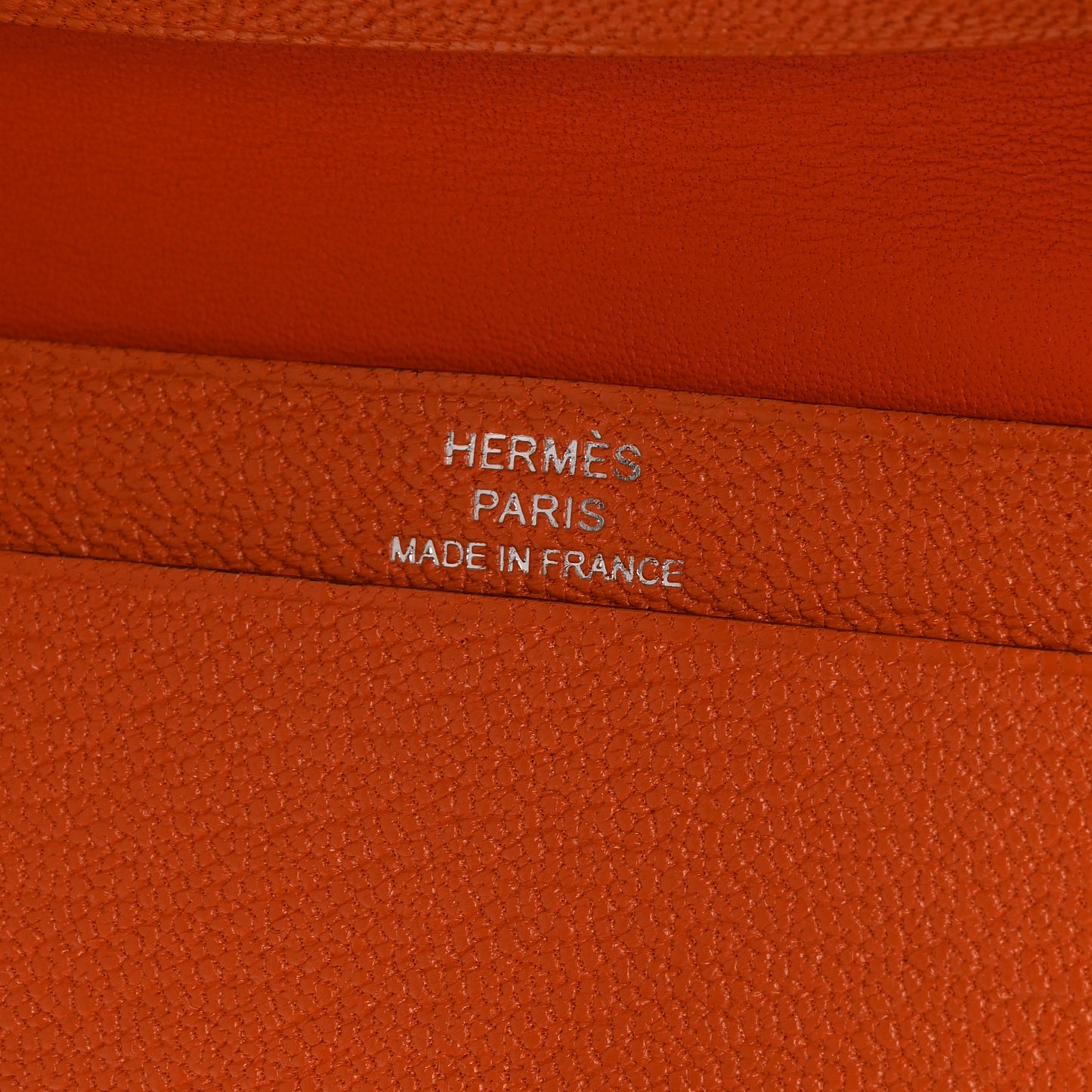 Chevre Mysore Verso Bearn Card Holder Wallet Orange Feu