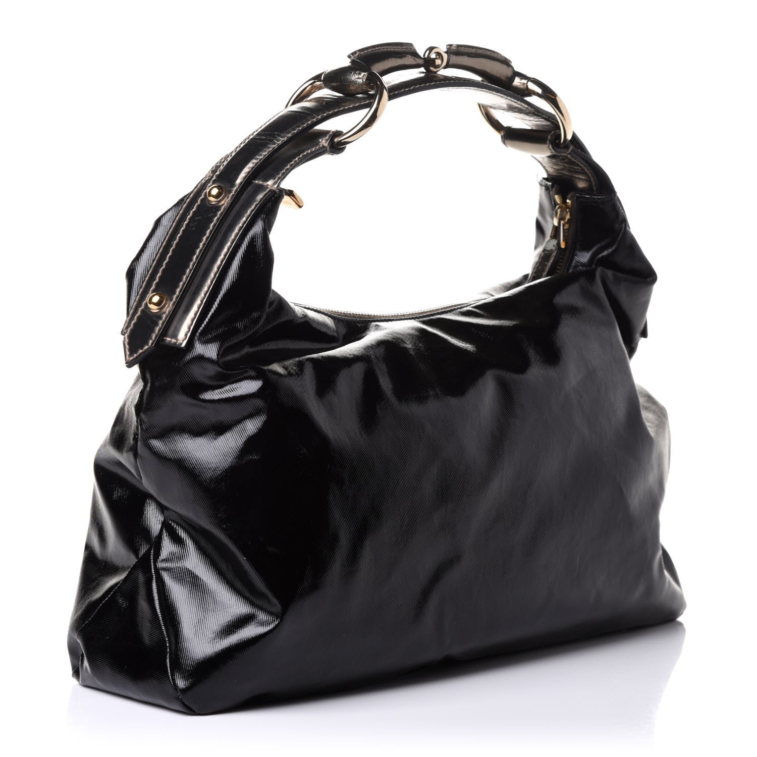 Gucci Dialux Medium Horsebit Chain Hobo Black 3 of 13