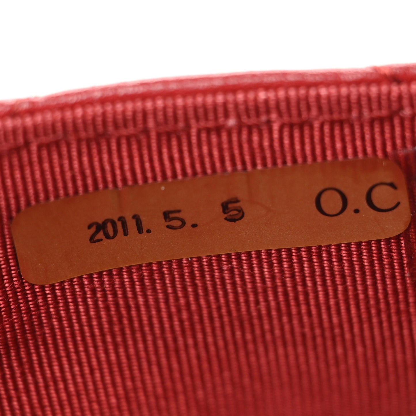 Lambskin Quilted Flap Card Holder Red