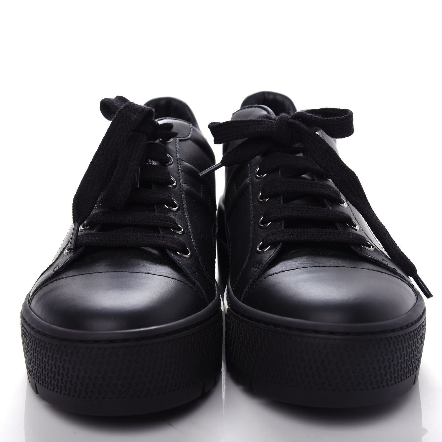 Hermes Calfskin Womens Jungle Love Voltage Sneakers 37.5 Black 5 of 11