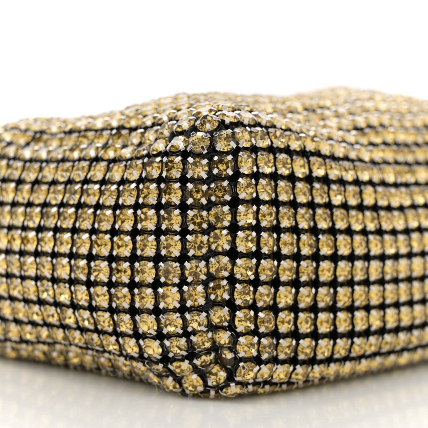 Alexander Wang Mesh Crystal Rhinestone Mini Heiress Pouch Porcelain 8 of 10