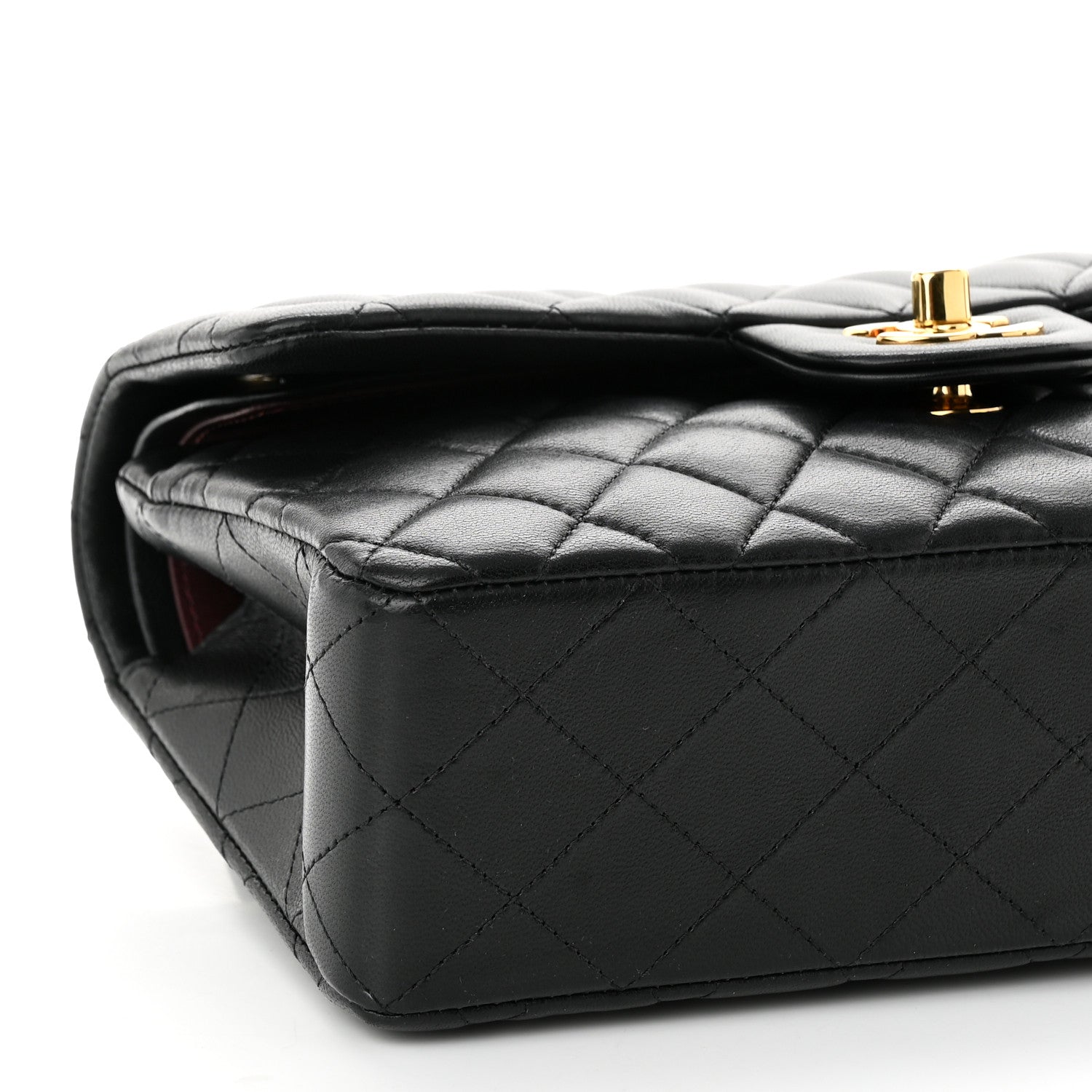 Chanel Lambskin Quilted Small Double Flap Black 9 of 10