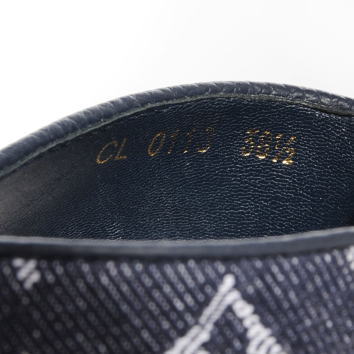Monogram Denim Formentera Wedge Pumps 8.5 Grand Blue