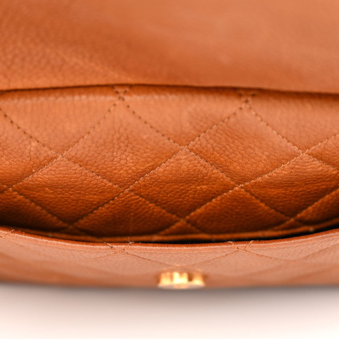Caviar Quilted CC Camera Case Brown