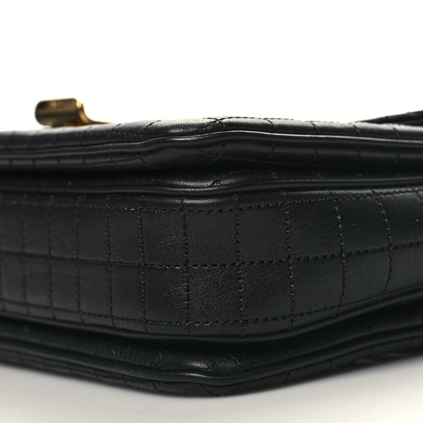Calfskin Quilted Medium C Bag Black