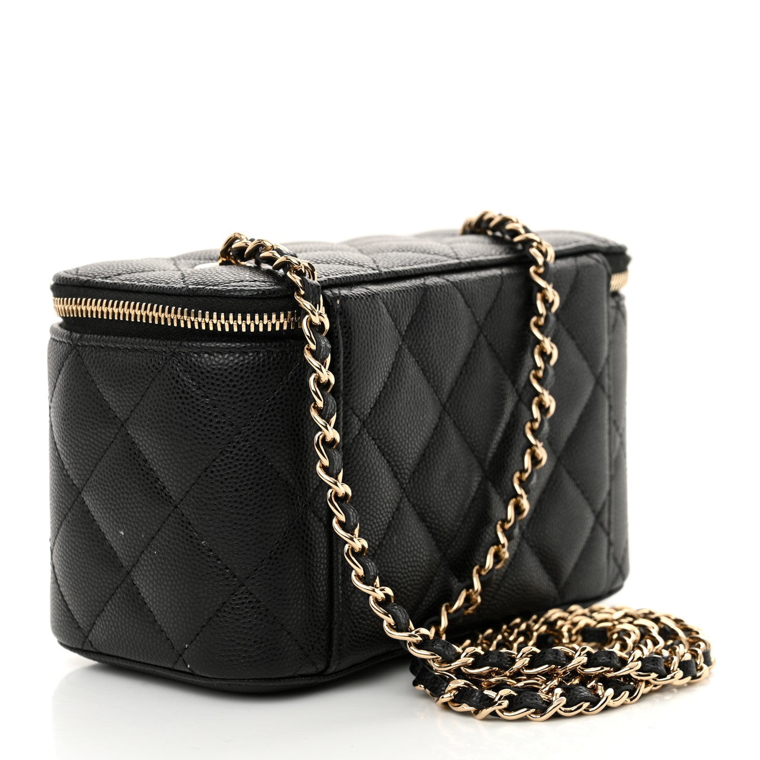 Chanel Caviar Quilted Small Vanity Case With Chain Black 3 of 11