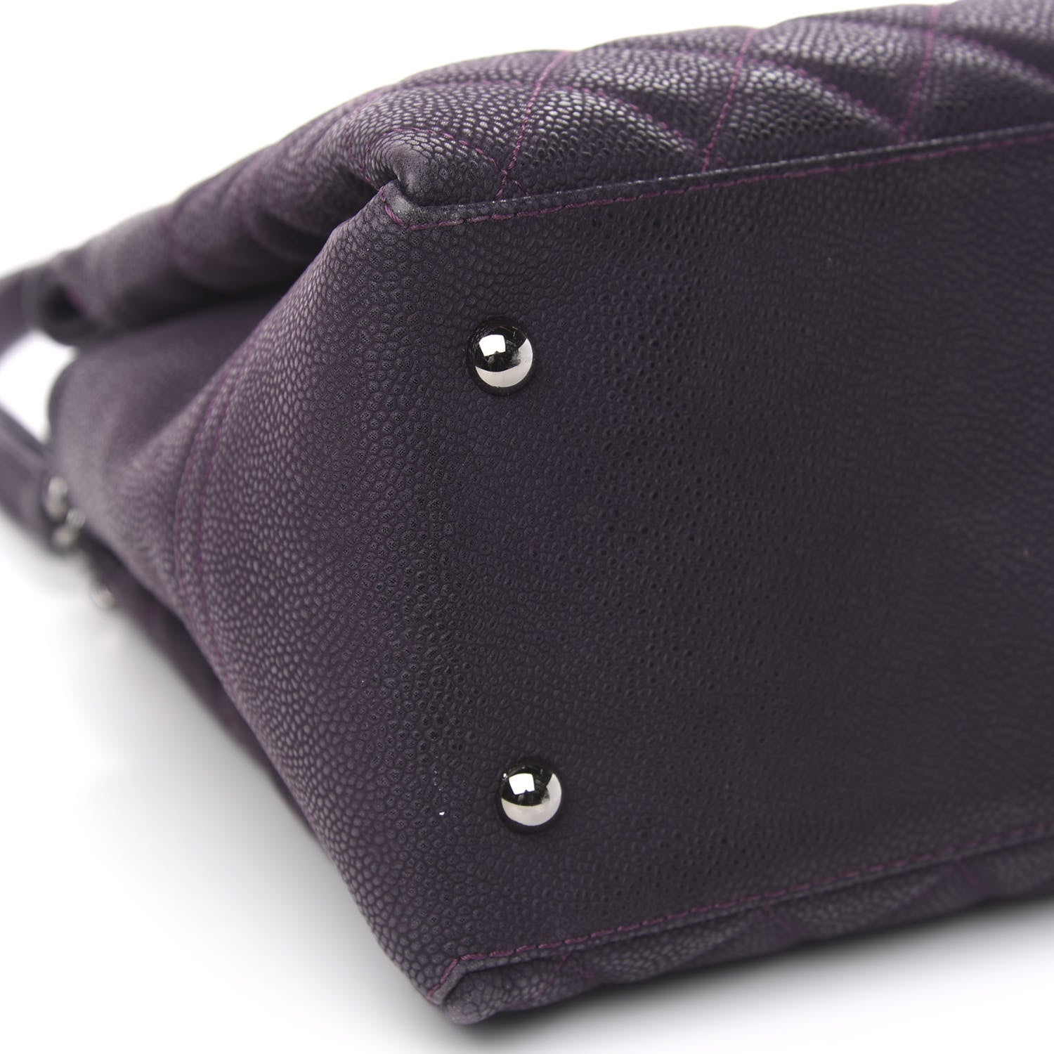 Chanel Iridescent Caviar Quilted Lady Pearly Tote Purple 8 of 13