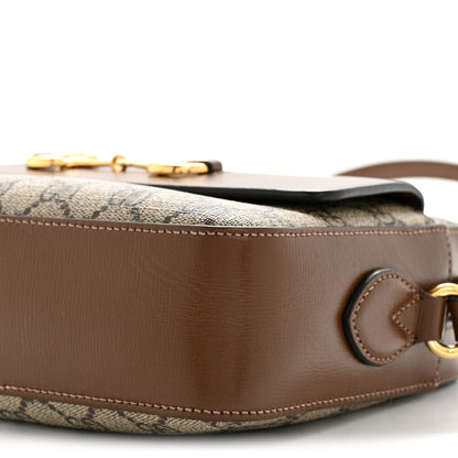 Gucci GG Supreme Monogram Small Horsebit 1955 Shoulder Bag Beige Brown Sugar 9 of 12
