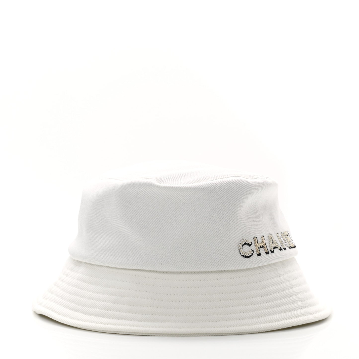 Fabric Logo Bucket Hat L White