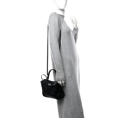 Balenciaga Natural Smooth Calfskin Mini Rodeo Top Handle Handbag Black 2 of 9