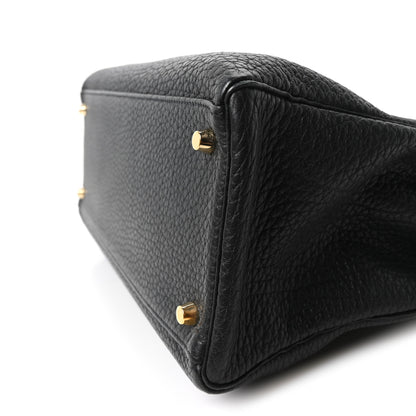 Hermes Fjord Horseshoe Kelly Retourne 35 Black Etoupe 9 of 9