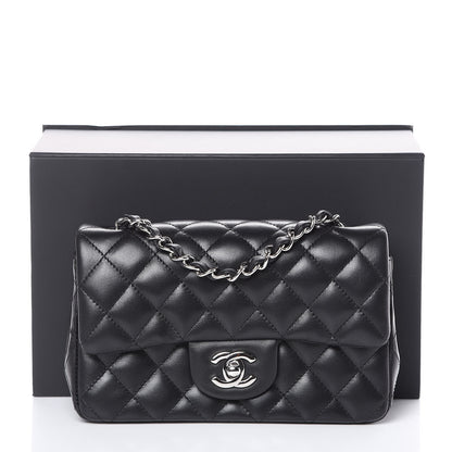 Chanel Lambskin Quilted Mini Rectangular Flap Black 10 of 10