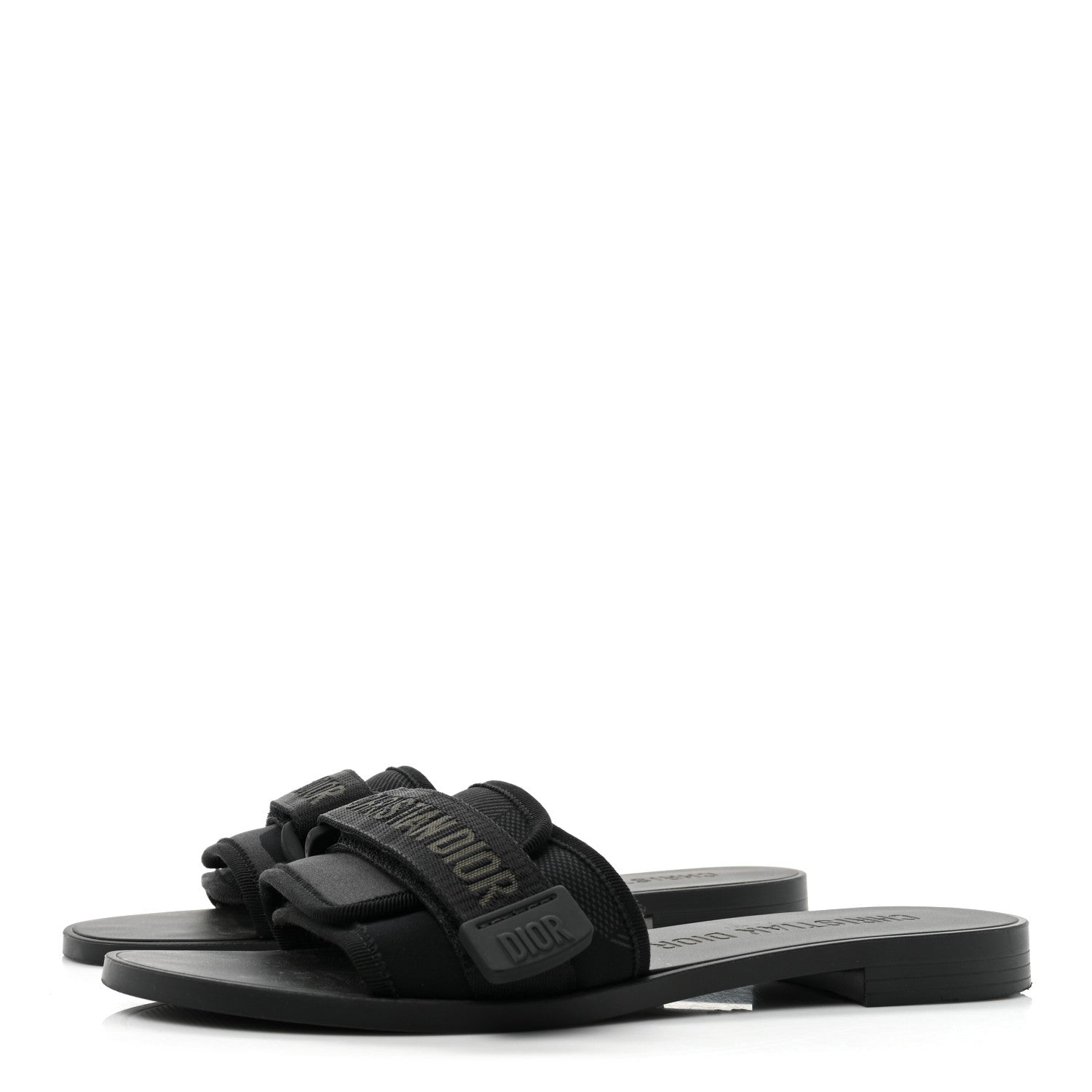 Christian Dior Technical Stretch Fabric Camouflage Dio(r)evolution Slide Sandals 39 Black 3 of 14