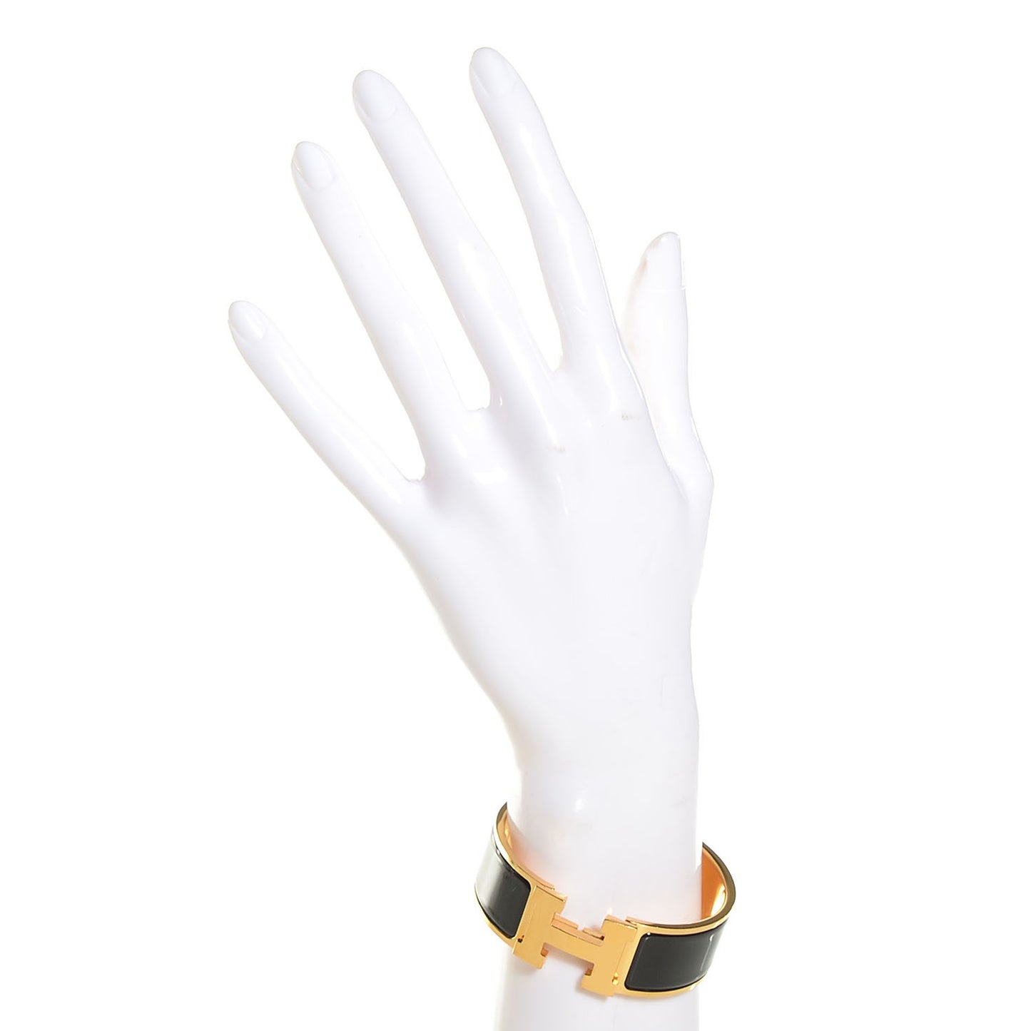 Enamel Wide Clic Clac H Bracelet PM Black