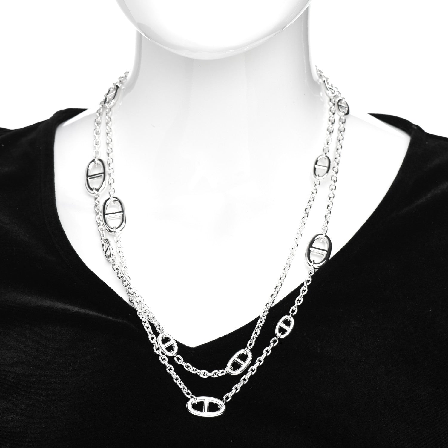 Hermes Sterling Silver Farandole Necklace 120 2 of 4