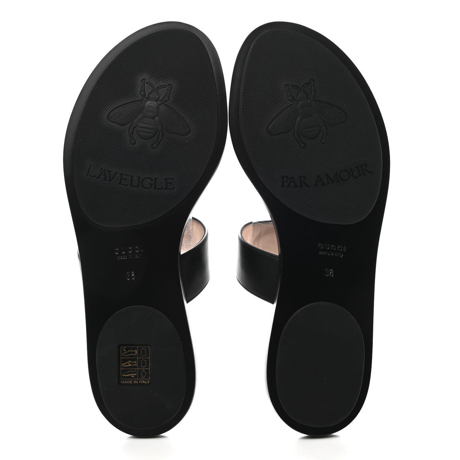 Gucci Calfskin GG Marmont Thong Sandals 38 Black 5 of 8
