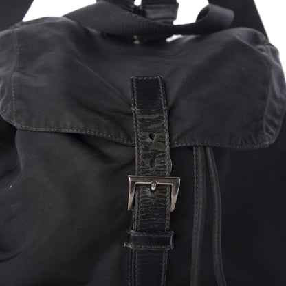 Prada Nylon Vela Medium Cinch Backpack Black 9 of 10