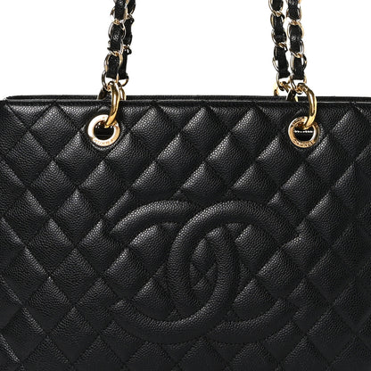 Chanel Caviar Quilted Grand Shopping Tote GST Black 9 of 11