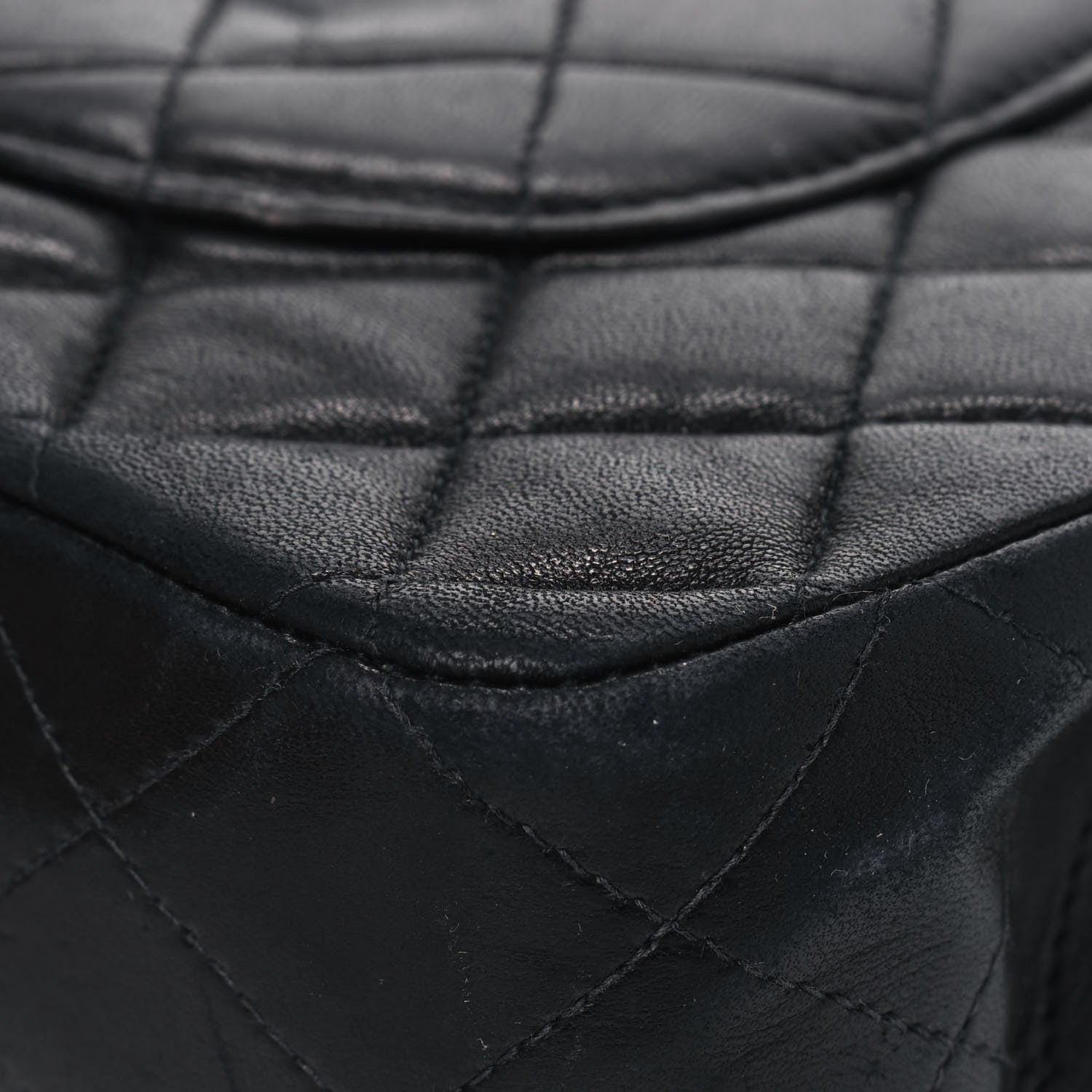 Chanel Lambskin Quilted Medium Double Flap Black 11 of 11