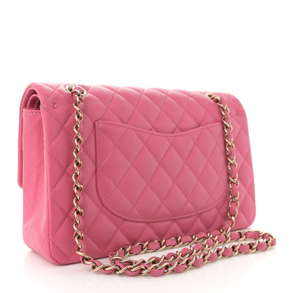 Chanel Caviar Quilted Medium Double Flap Pink 3 of 13
