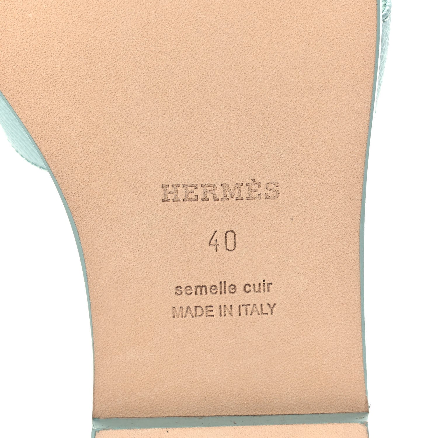 Hermes Epsom Oran Sandals 40 Vert Embrun 6 of 9