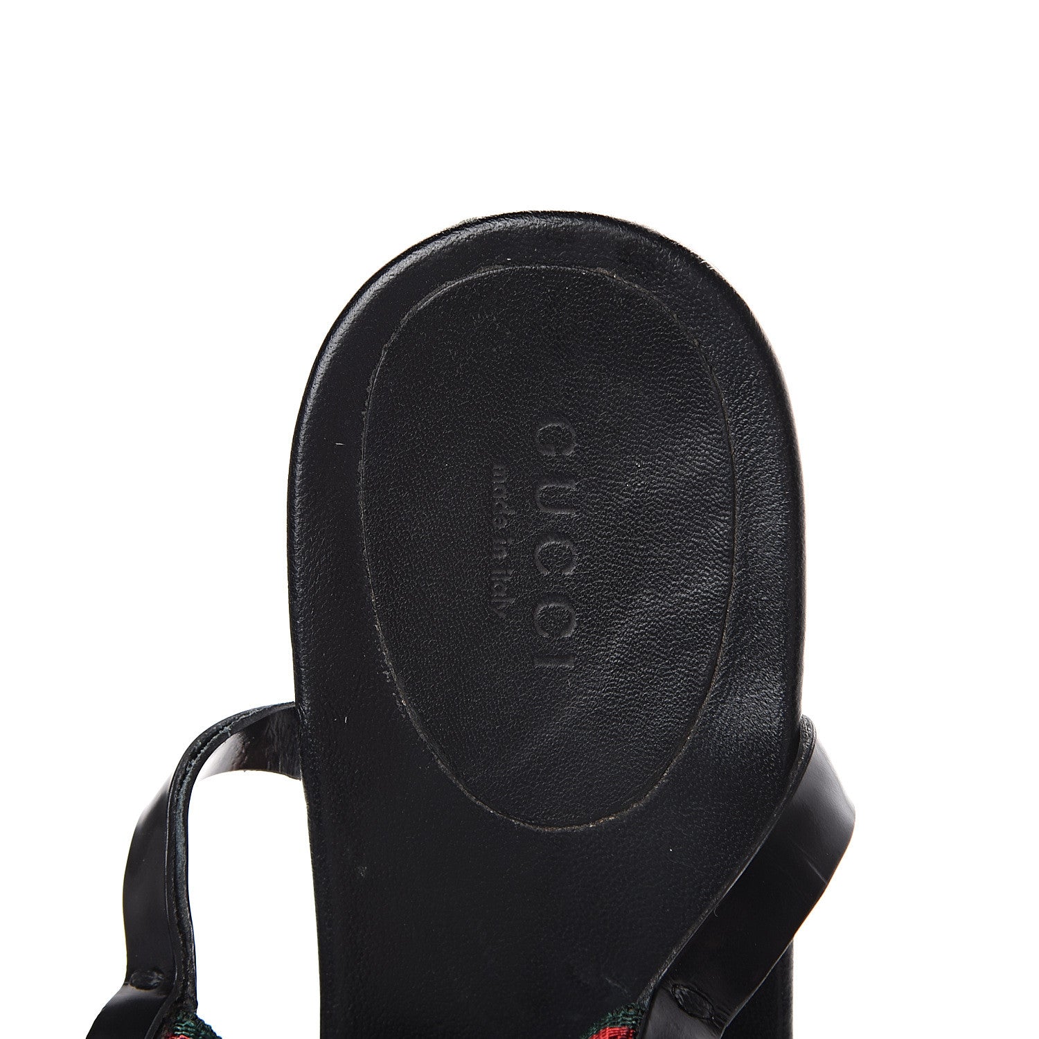 Gucci Calfskin Web Thong Sandals 39 Black 7 of 11