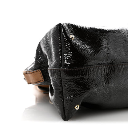 Chloe Patent Lambskin Medium Paddington Satchel Dark Brown 9 of 14