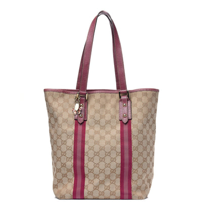 Gucci GG Monogram Jolicoeur Vertical Shopping Tote Pink 1 of 14