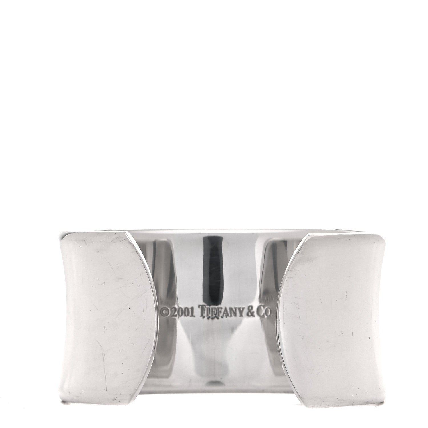 Tiffany Sterling Silver Wide 1837 Cuff Bracelet 3 of 5