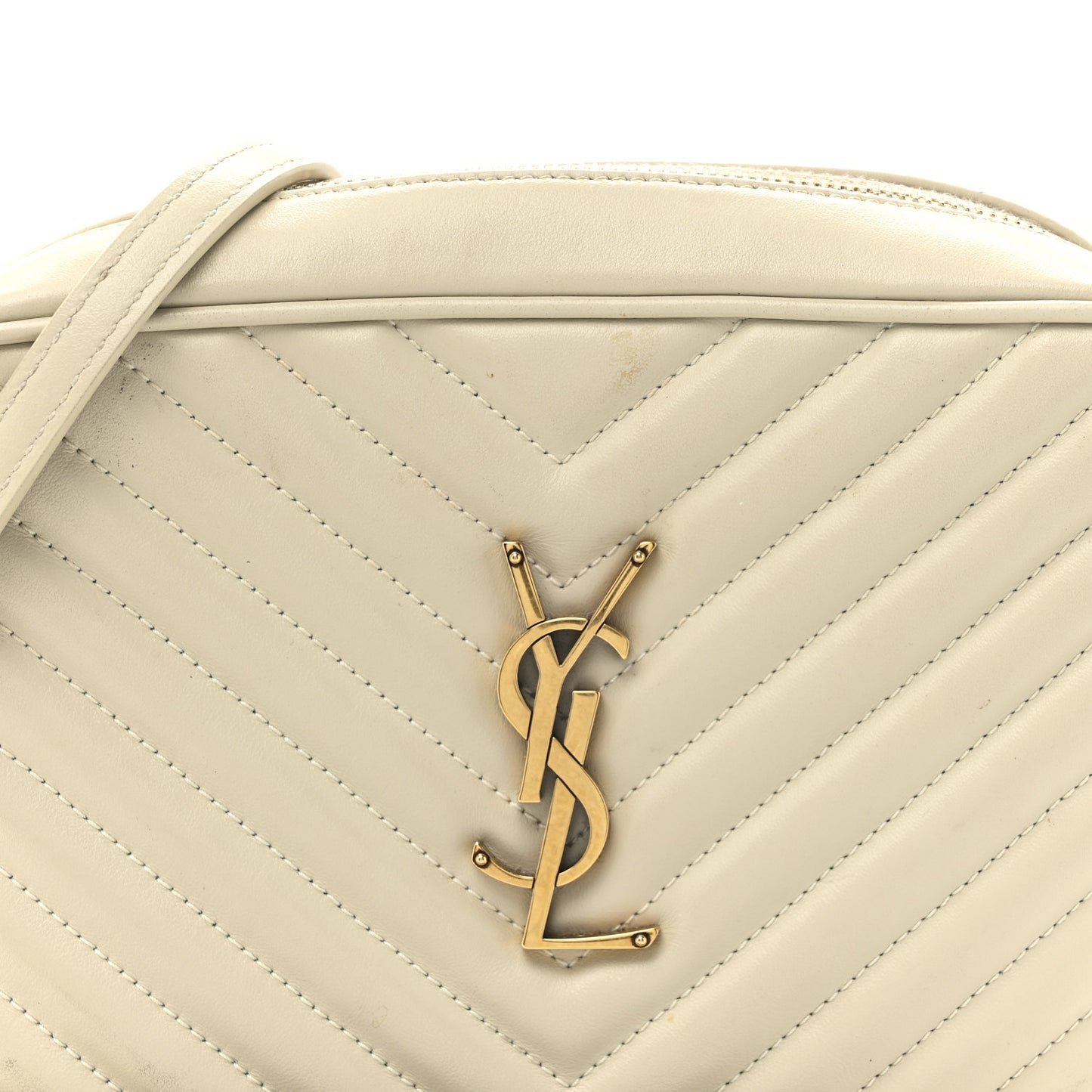 Calfskin Matelasse Monogram Lou Camera Bag Crema Soft