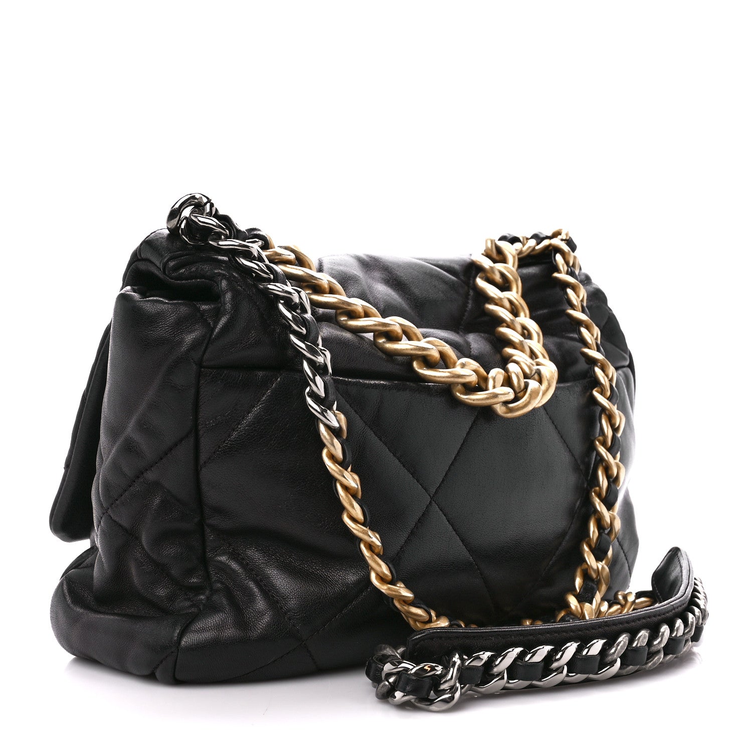 Chanel Lambskin Quilted Large Chanel 19 Flap Black 3 of 10