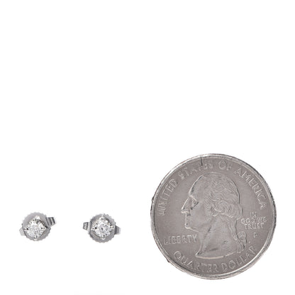 Tiffany Platinum Diamond .22ctw Solitaire Earrings 3 of 6