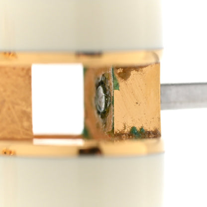 Hermes Gold Lacquered Mini Pop H Earrings White 6 of 7