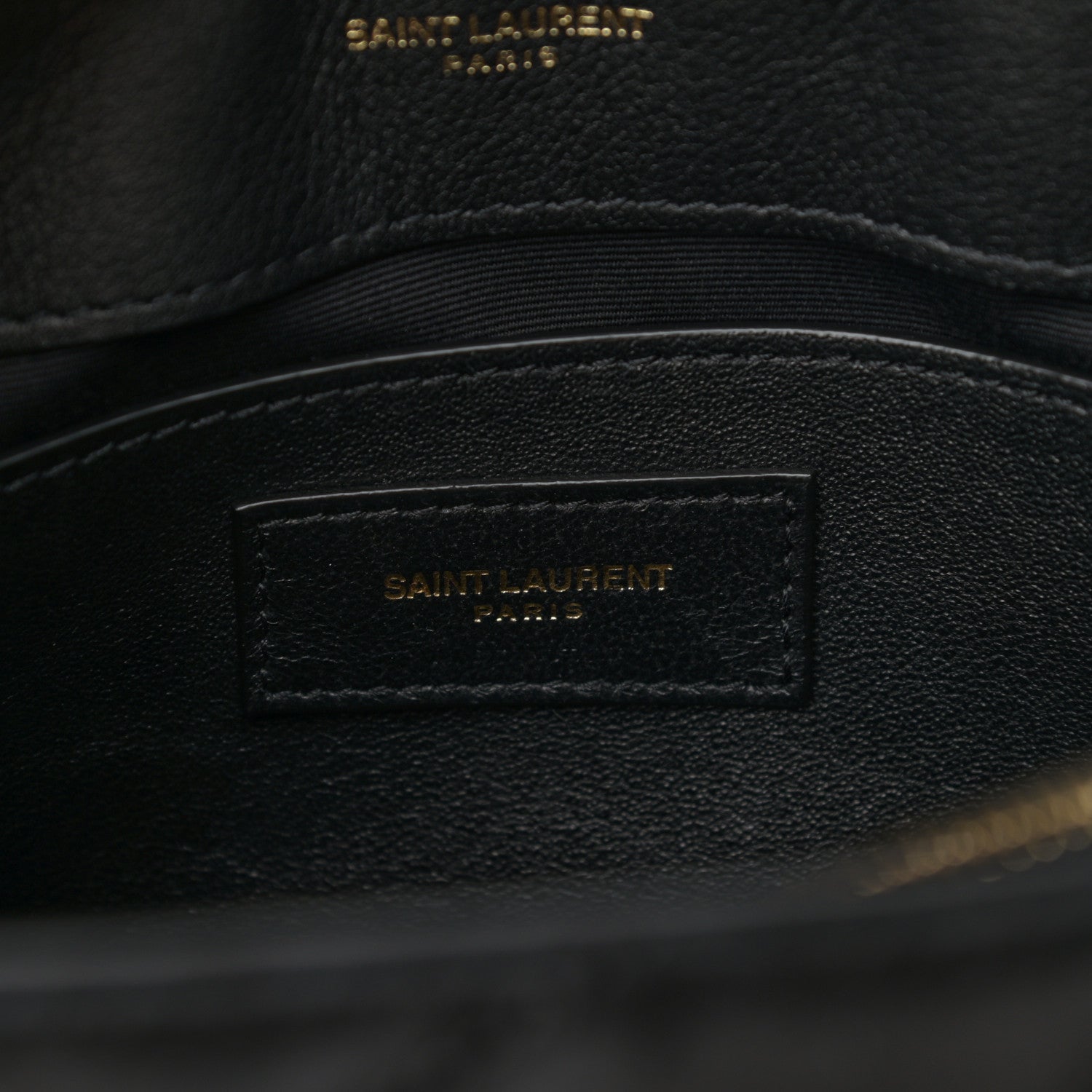 Saint Laurent Suede Calfskin Y Quilted Monogram Small Loulou Chain Satchel Black 6 of 12