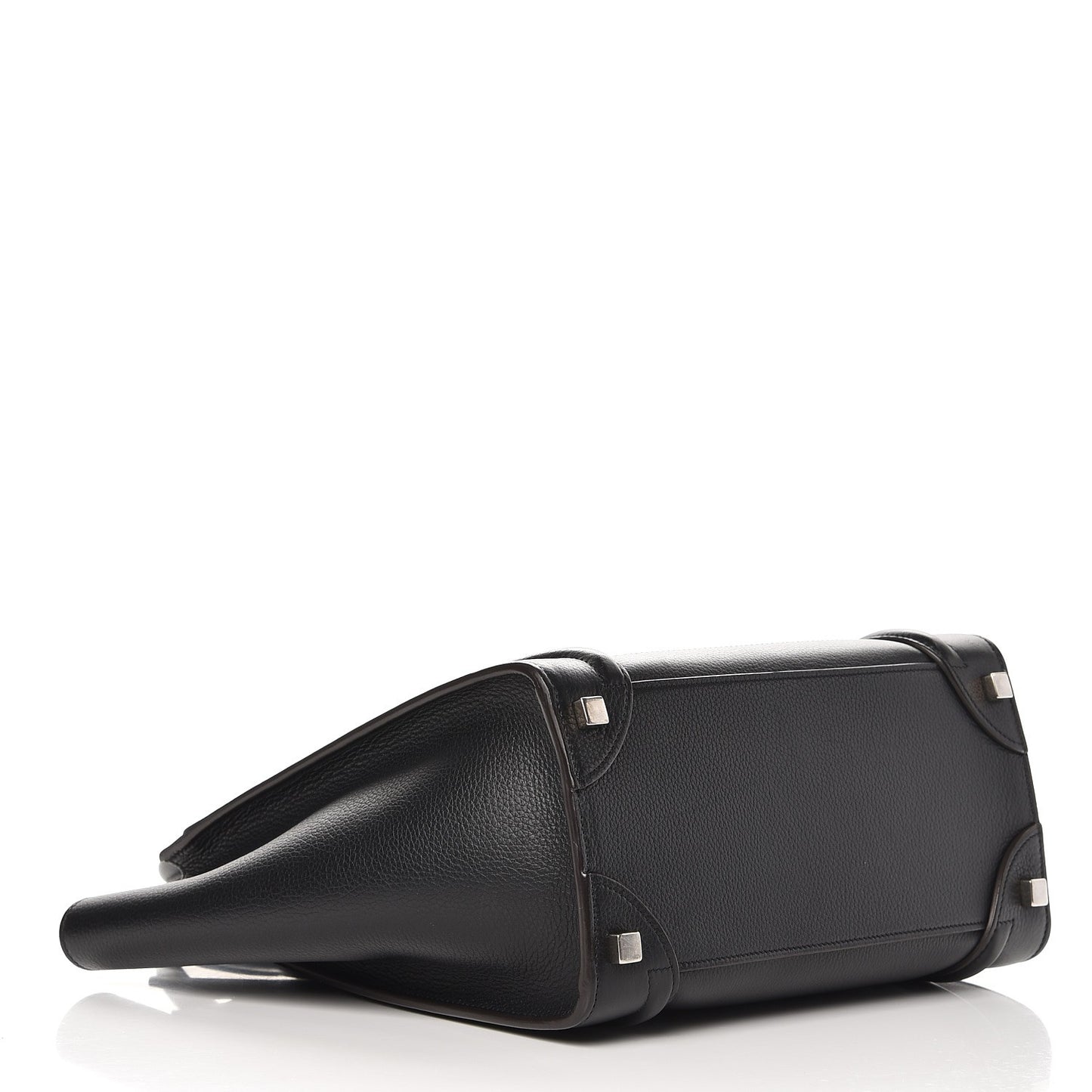Drummed Calfskin Micro Luggage Black
