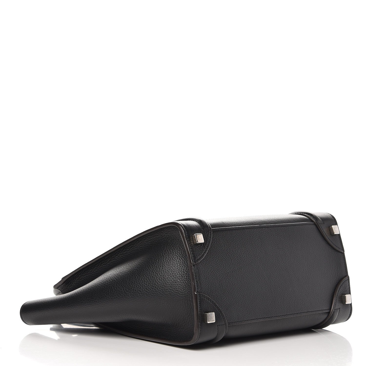 Celine Drummed Calfskin Micro Luggage Black 4 of 7